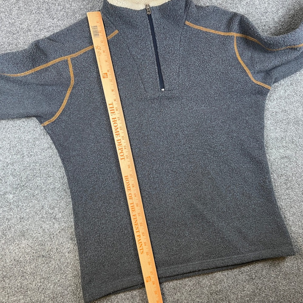 Kuhl Europa 1/4 Zip Sweater Mens M Blue Alpaca Fleece Hiking Outdoors - Picture 9 of 11
